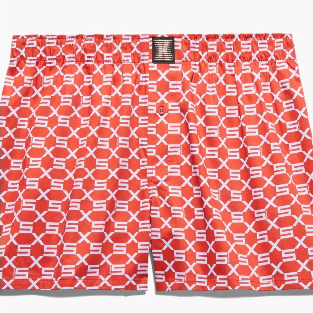 COPY - Brand New Savage by Rihanna Henna Red Monogram Print Boxers